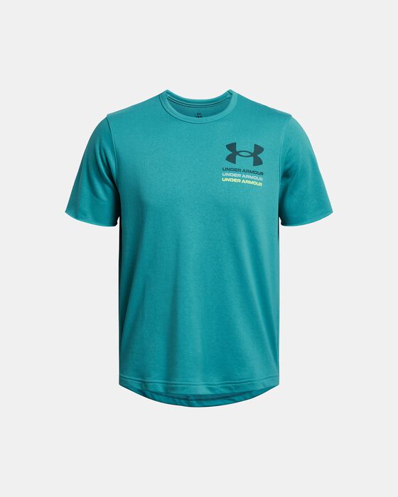 Men's UA Rival Terry Colorblock Short Sleeve image number 2