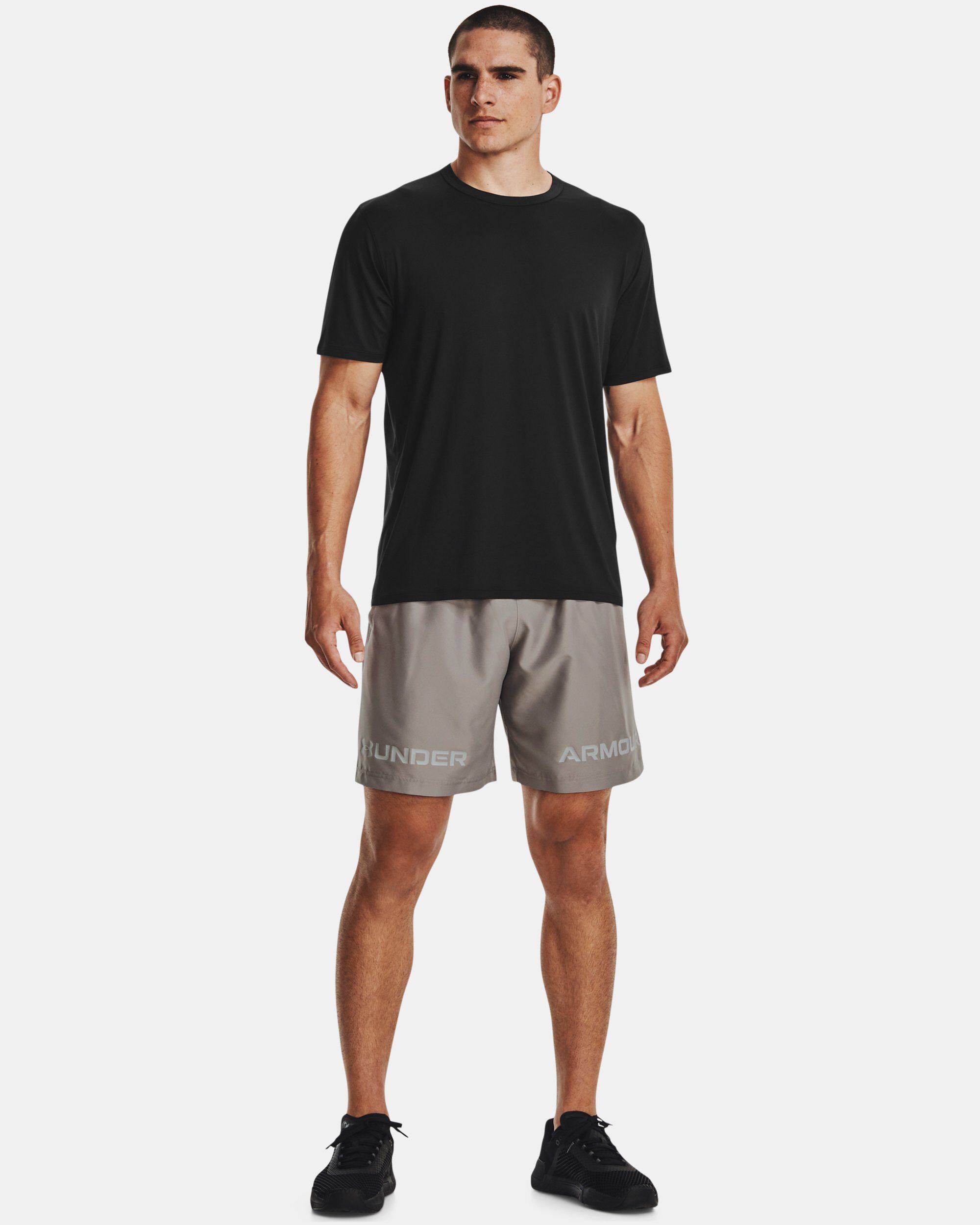 Men's ua woven hotsell graphic wordmark shorts