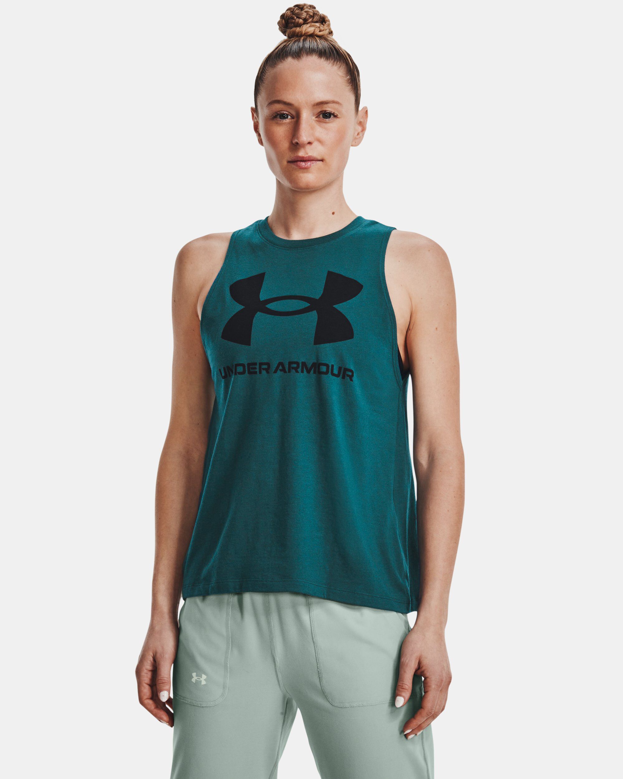 Under Armour Women s UA Sportstyle Graphic Tank Green in KSA