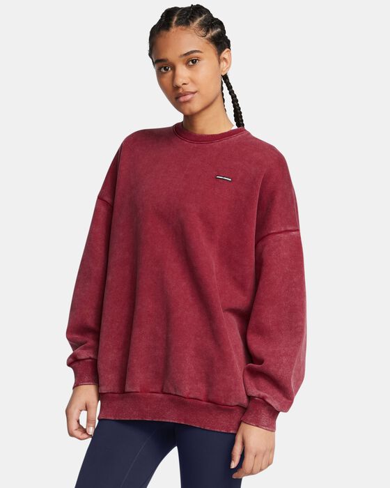 Women's UA Icon Heavyweight Fleece Oversized Crew image number 0