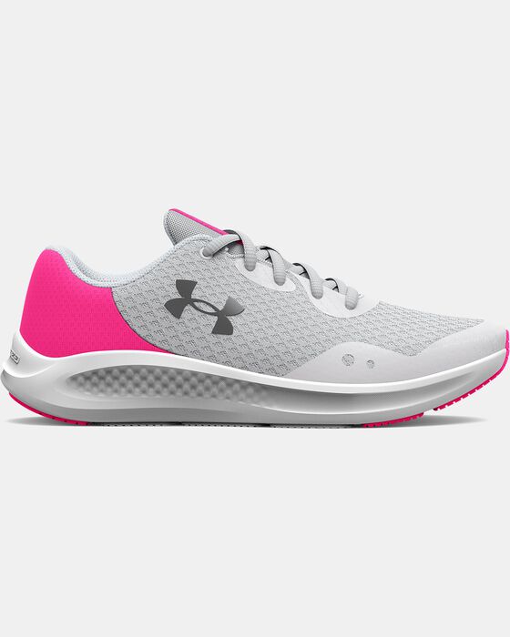 Girls' Grade School UA Charged Pursuit 3 Running Shoes image number 0