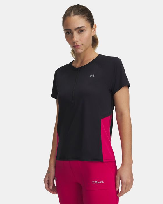 Women's UA Trail Run Zip Short Sleeve image number 0