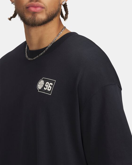 Men's UA Heavyweight Hoops Courtside Short Sleeve image number 2