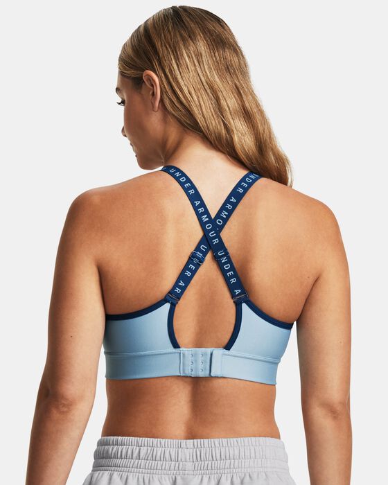 Under Armour Women's UA Infinity Mid Covered Sports Bra Blue in KSA