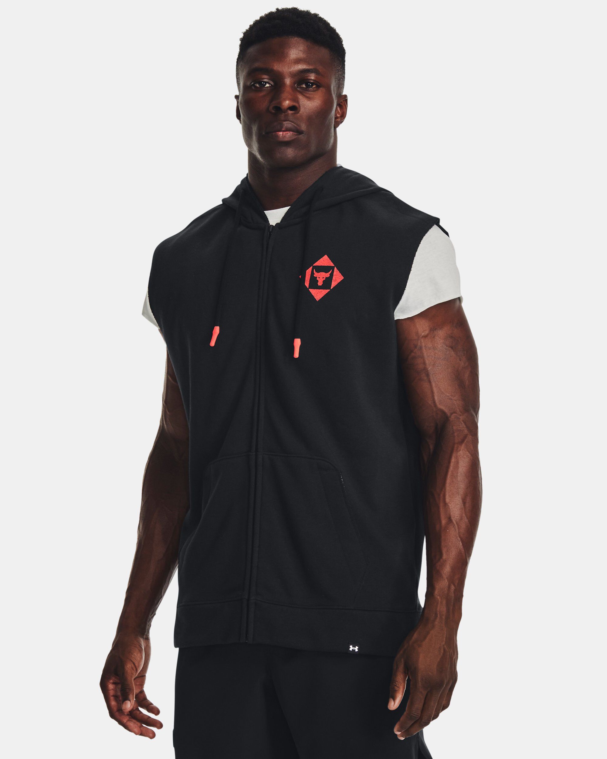 Full zip sleeveless hoodie deals