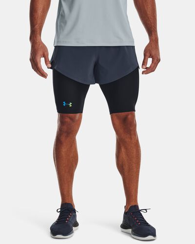 شورت UA RUSH سمارت-فورم 2-ان-1 للرجال