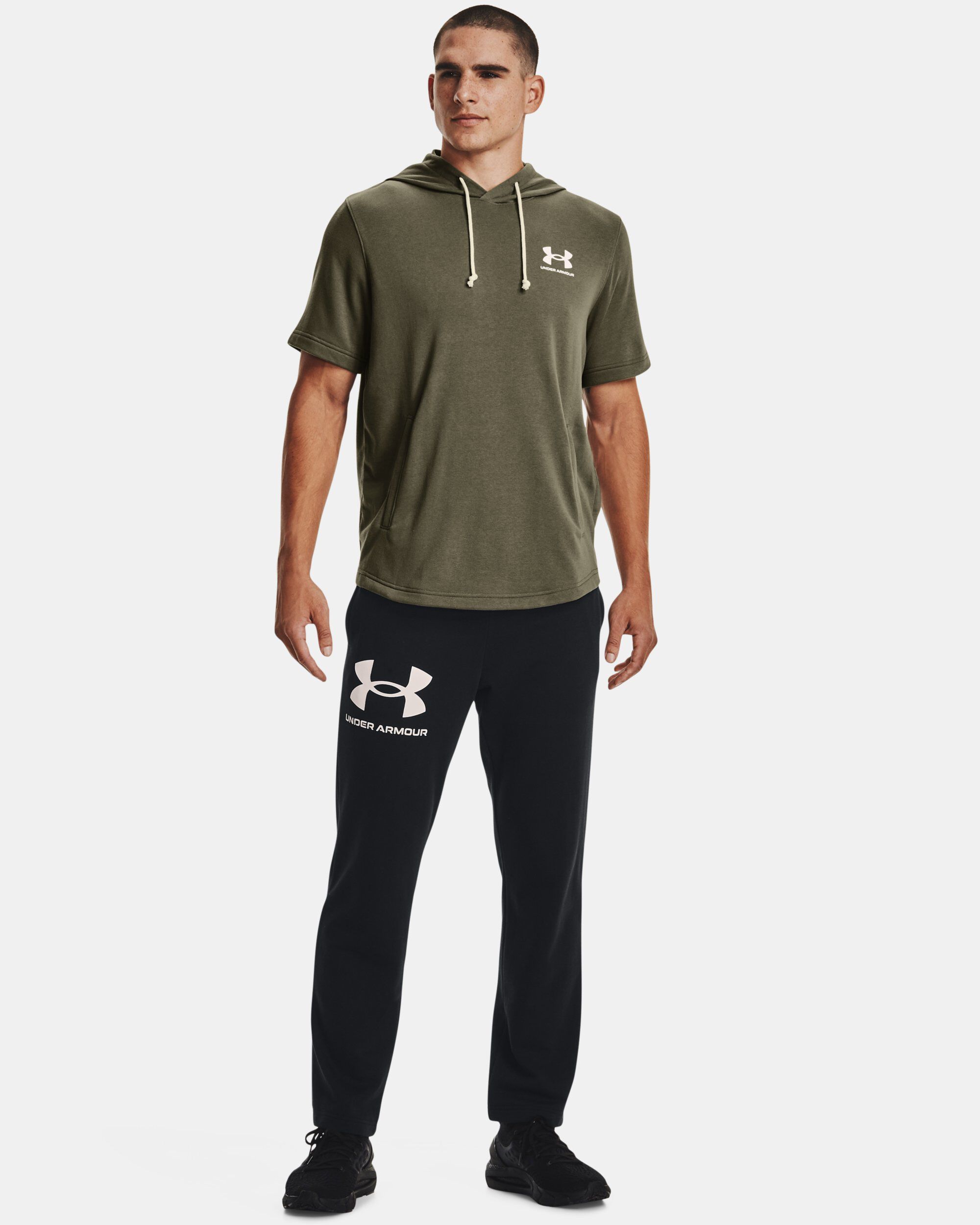 Men's ua sportstyle discount terry short sleeve hoodie