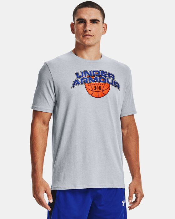 Men's UA Basketball Branded Wordmark Short Sleeve image number 0