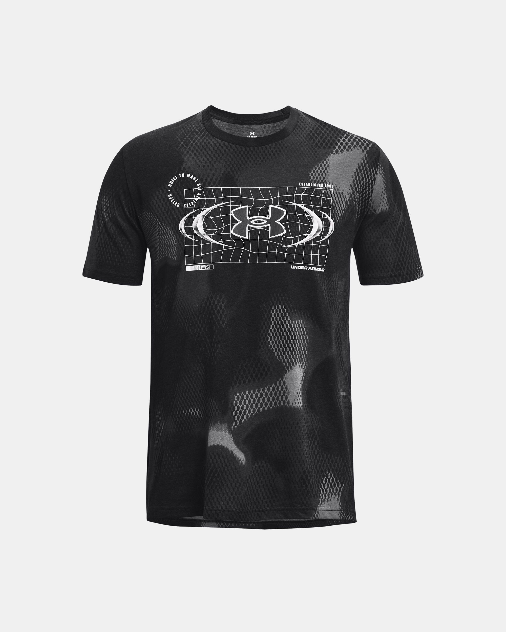 Under Armour Men s UA Football All Over Print Metal Logo Short
