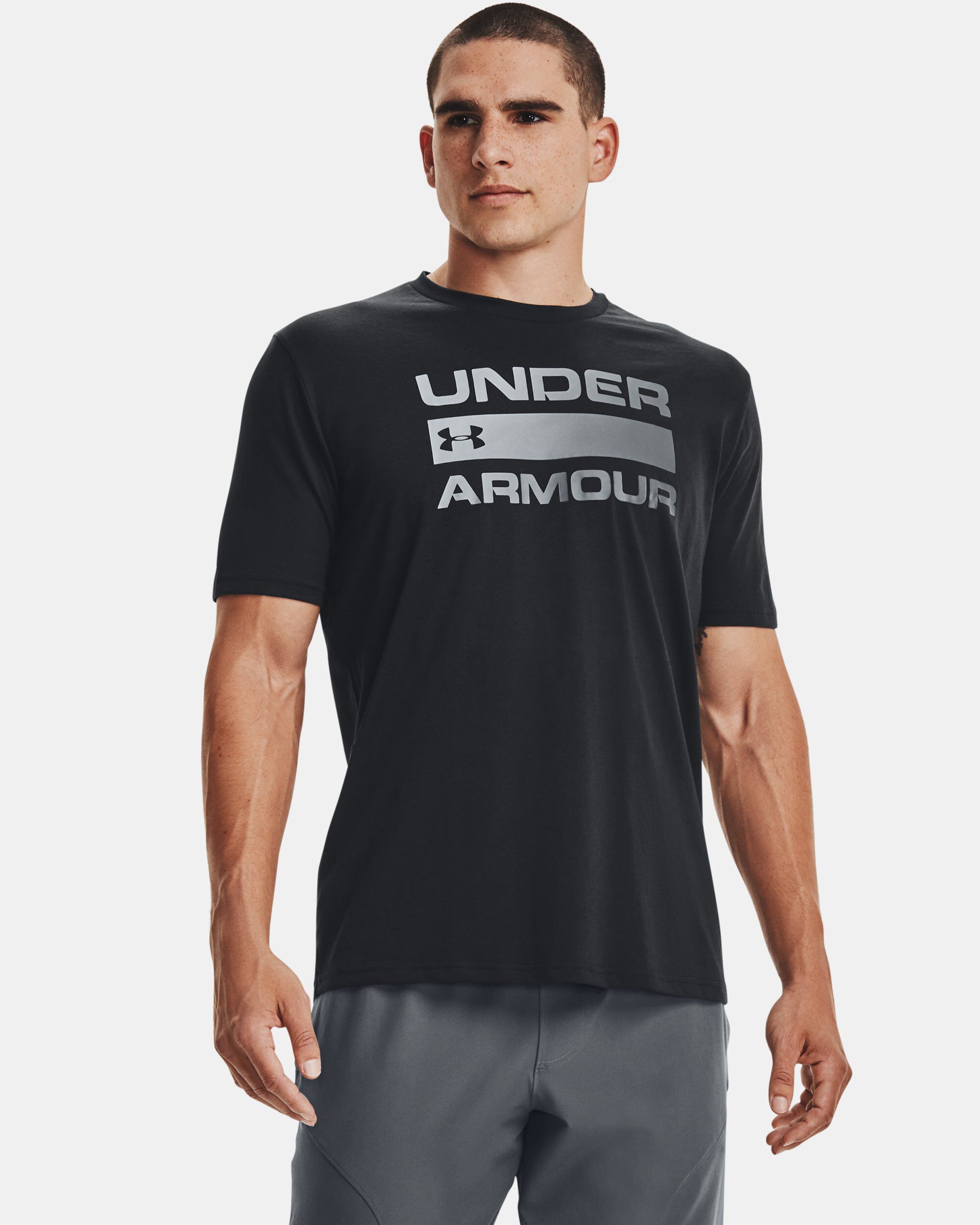 Under Armour Men s UA Team Issue Wordmark Short Sleeve Black in KSA