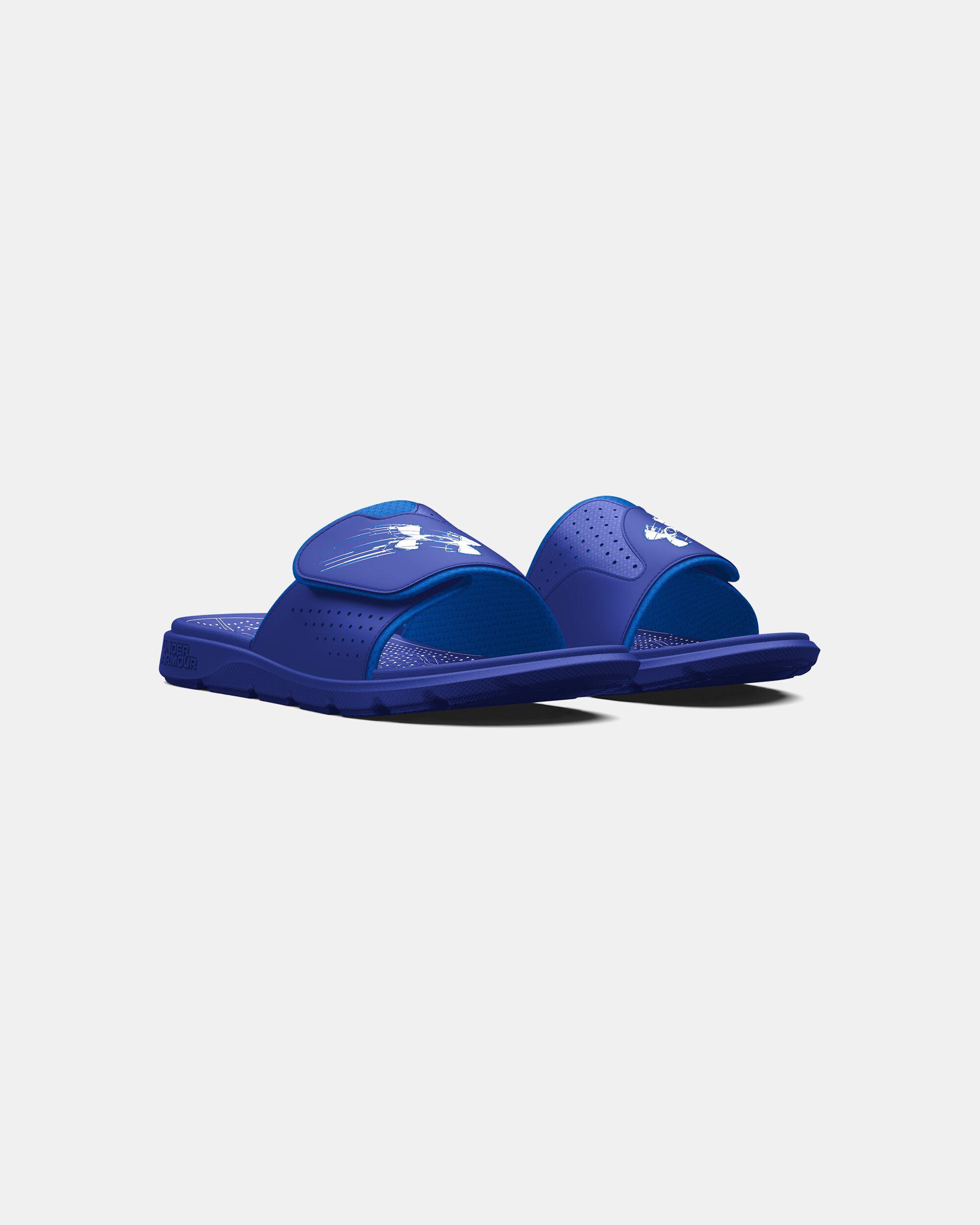 Under armour deals blue slides