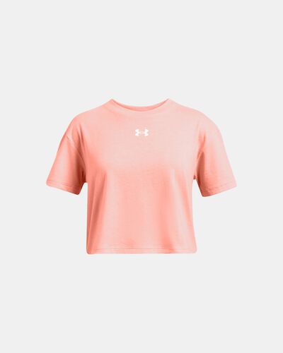 Girls' UA Crop Sportstyle Logo Short Sleeve