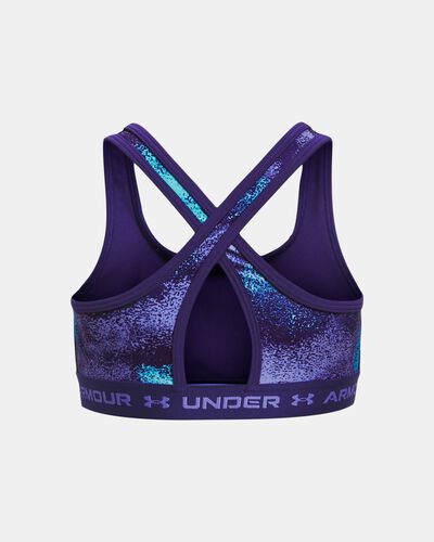 Girls' UA Crossback Printed Sports Bra