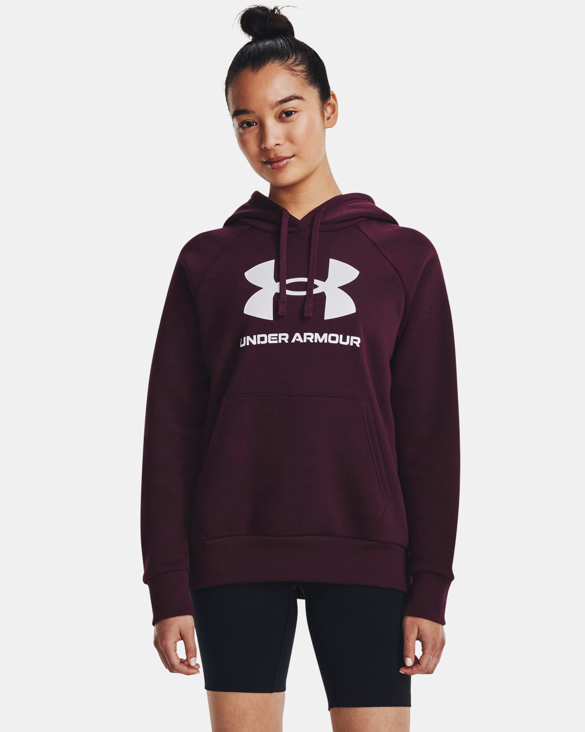 Under armour women's clearance big logo pullover hoodie
