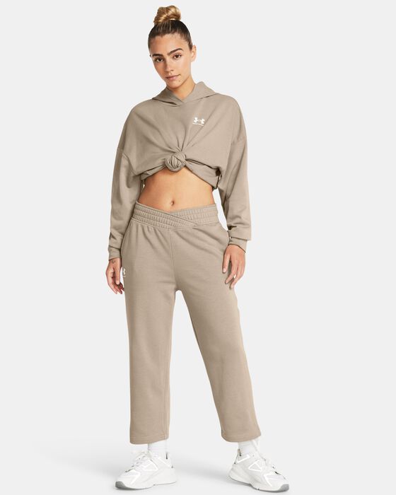 Women's UA Rival Terry Wide Leg Crop Pants image number 2