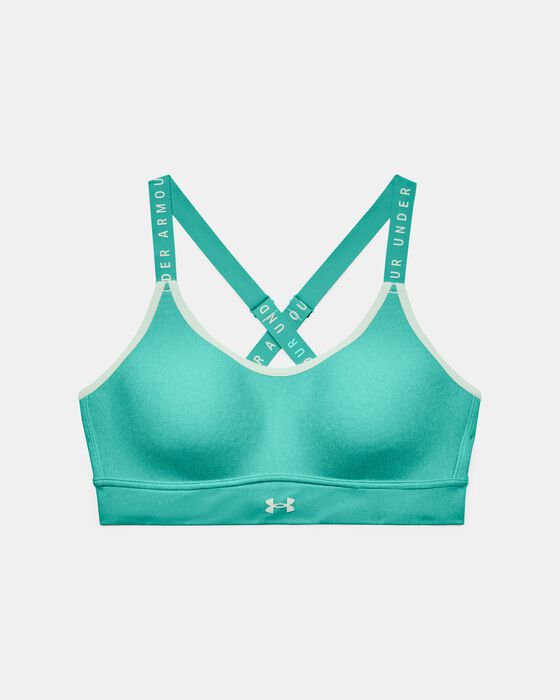 Women's UA Infinity Mid Heather Cover Sports Bra image number 6