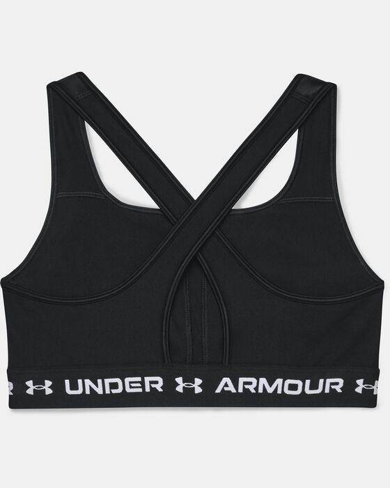 Women's Armour® Mid Crossback Matte/Shine Sports Bra image number 9