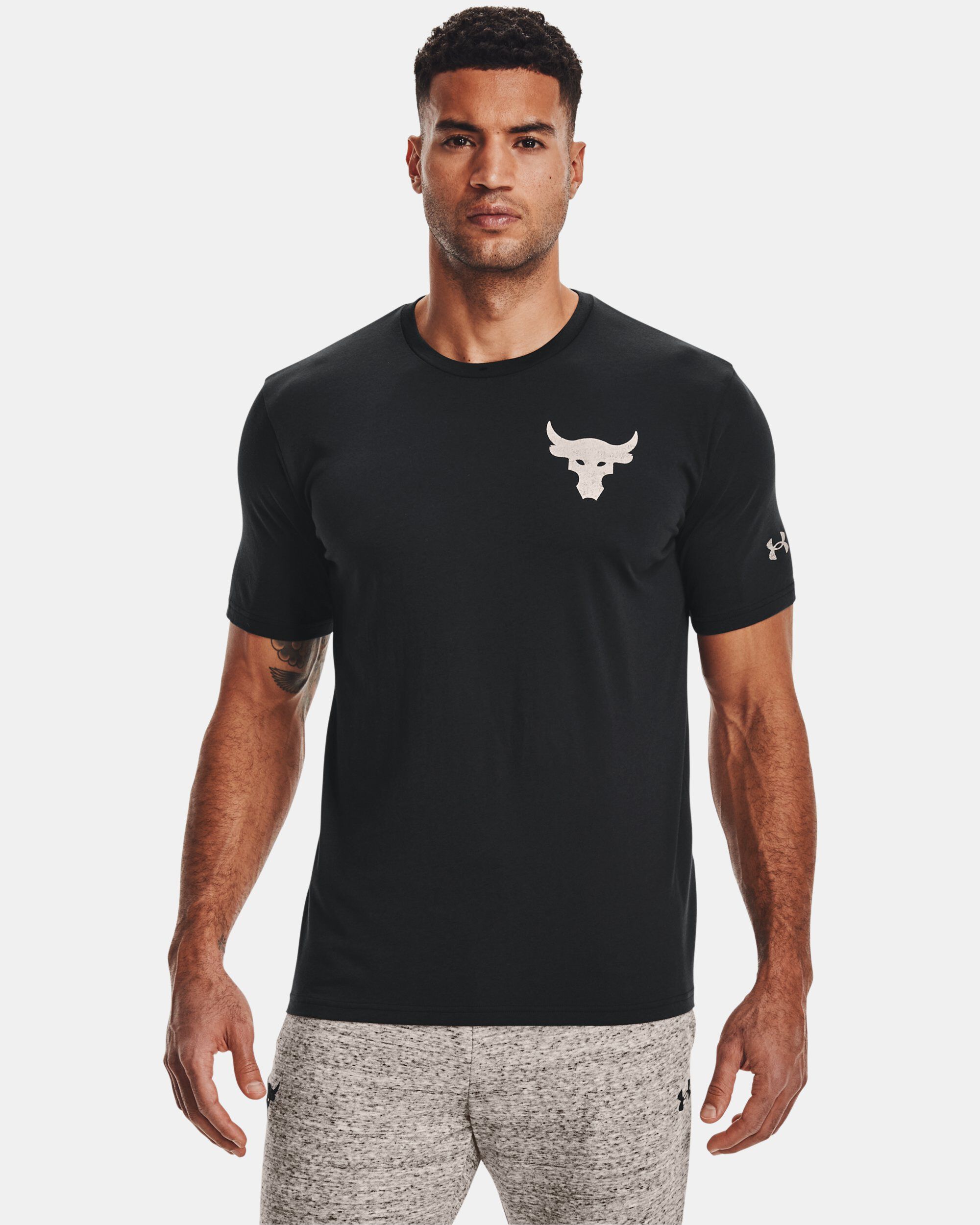Under Armour Men s Project Rock Rents Due Short Sleeve Black in KSA