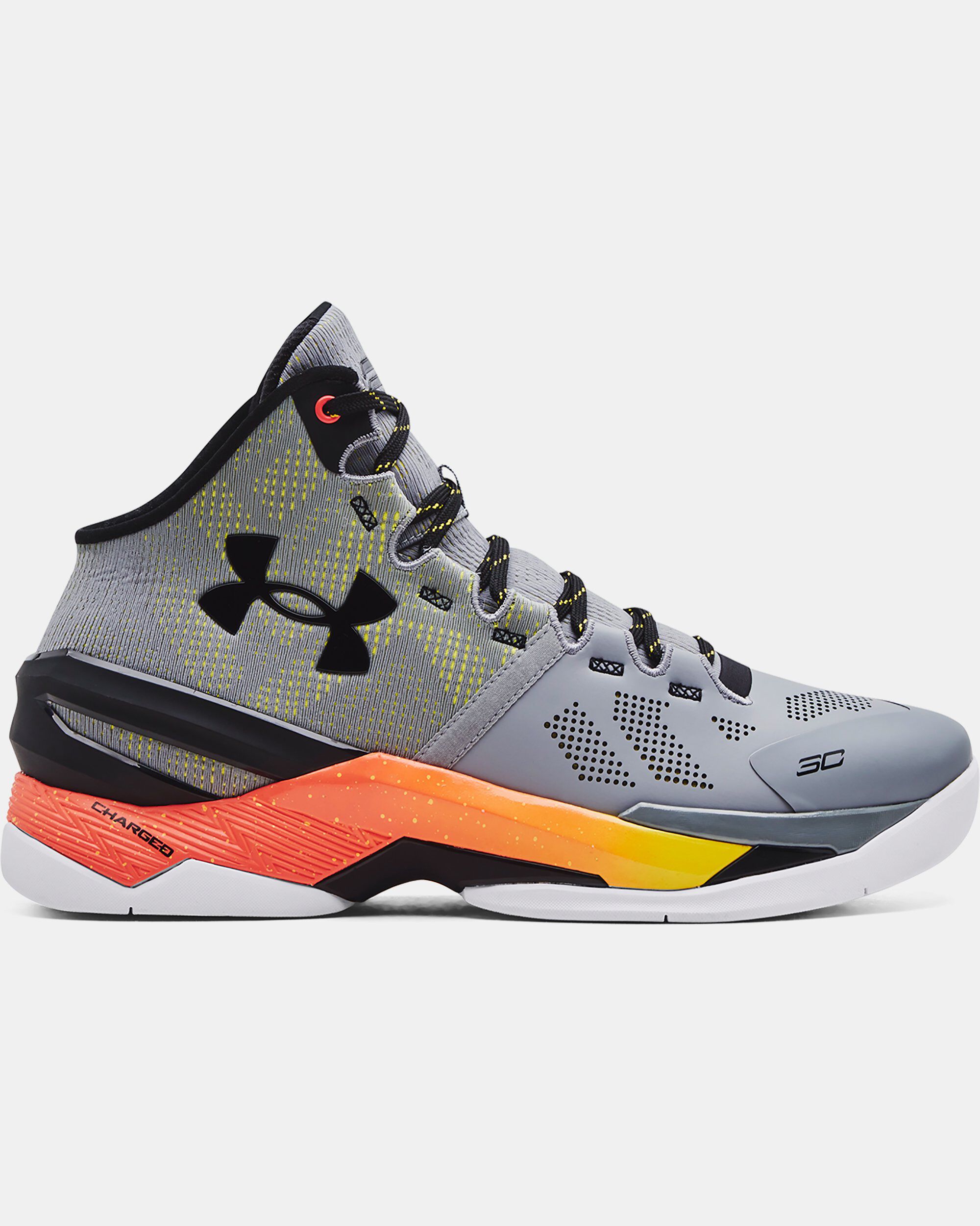 Under Armour Unisex Curry 2 Basketball Shoes Grey in KSA