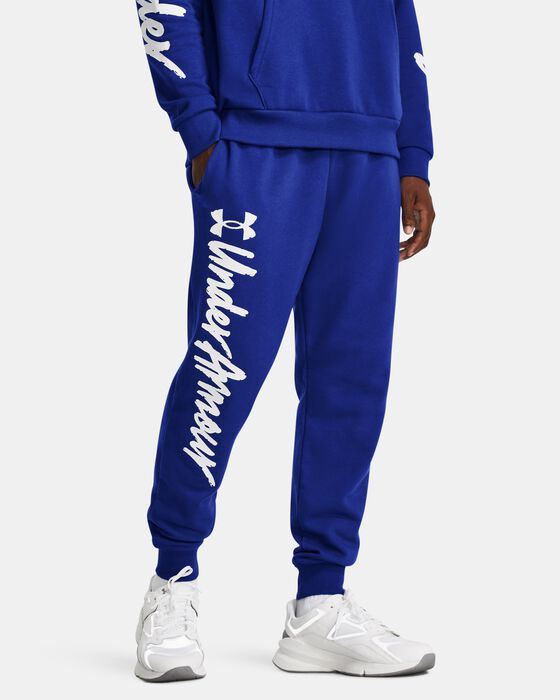 Men's UA Rival Fleece Graphic Joggers image number 0
