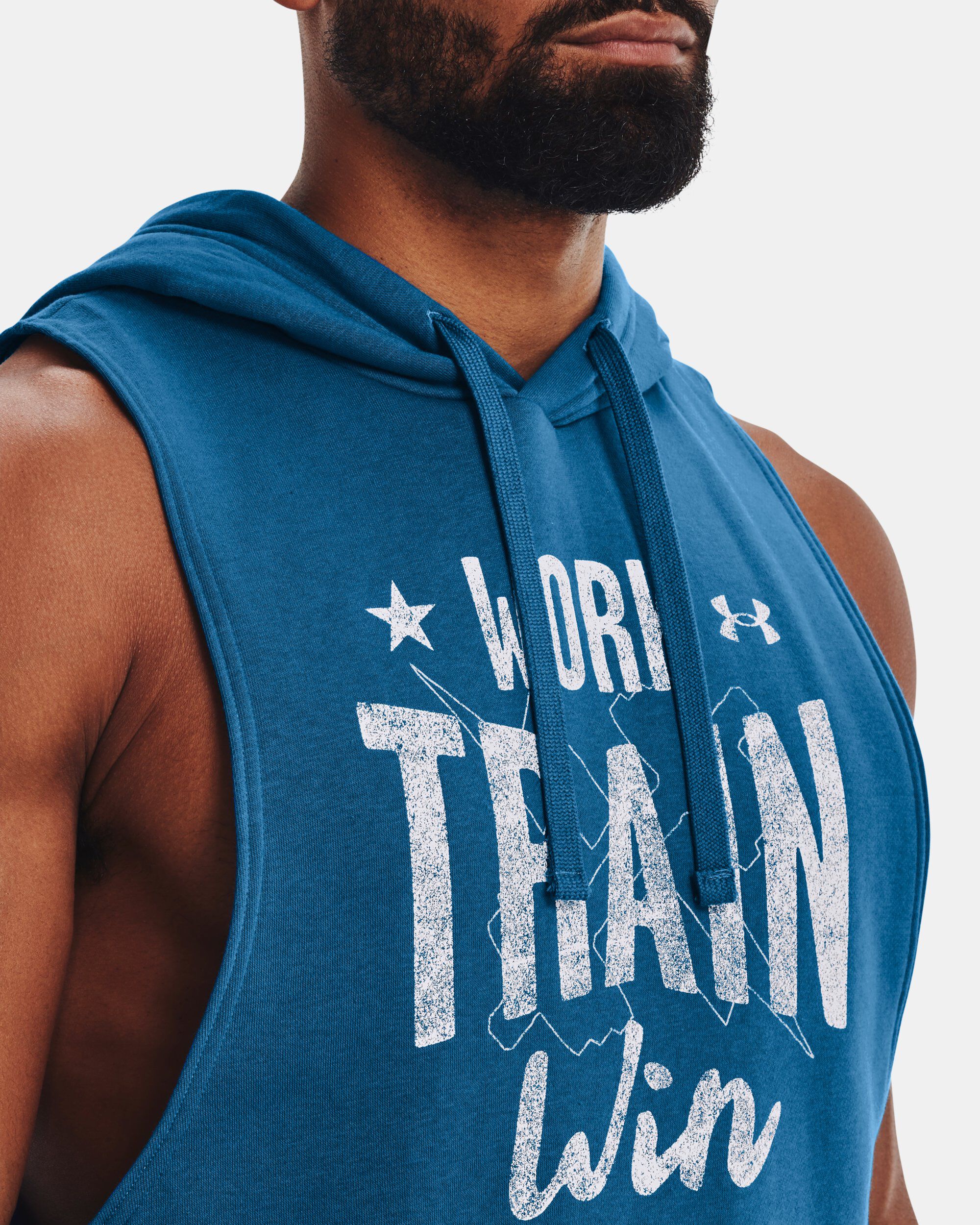 Men s UA Rival Fleece WTW Sleeveless Hoodie