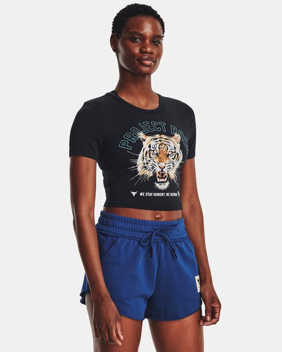 Women's Project Rock Stay Hungry Crop Short Sleeve image number 0