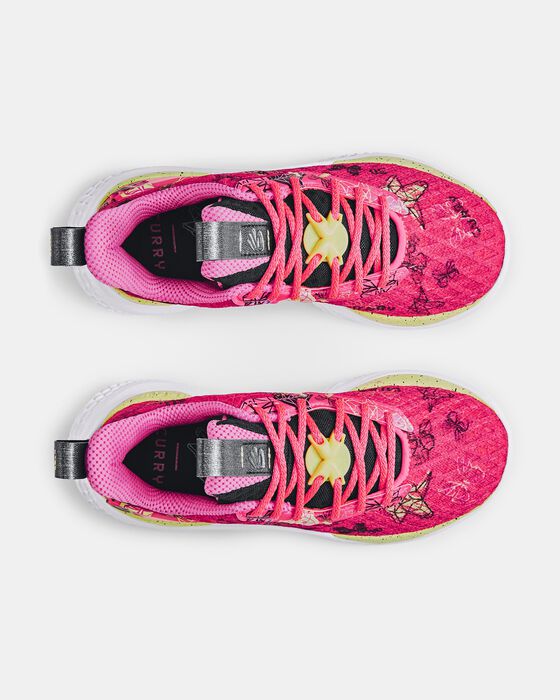 Under Armour Grade School Curry Flow 10 Girl Dad Basketball Shoes Pink