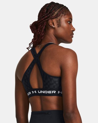 Women's Armour® Mid Crossback Printed Sports Bra