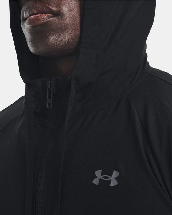 Men's UA Woven Perforated Windbreaker Jacket image number 3