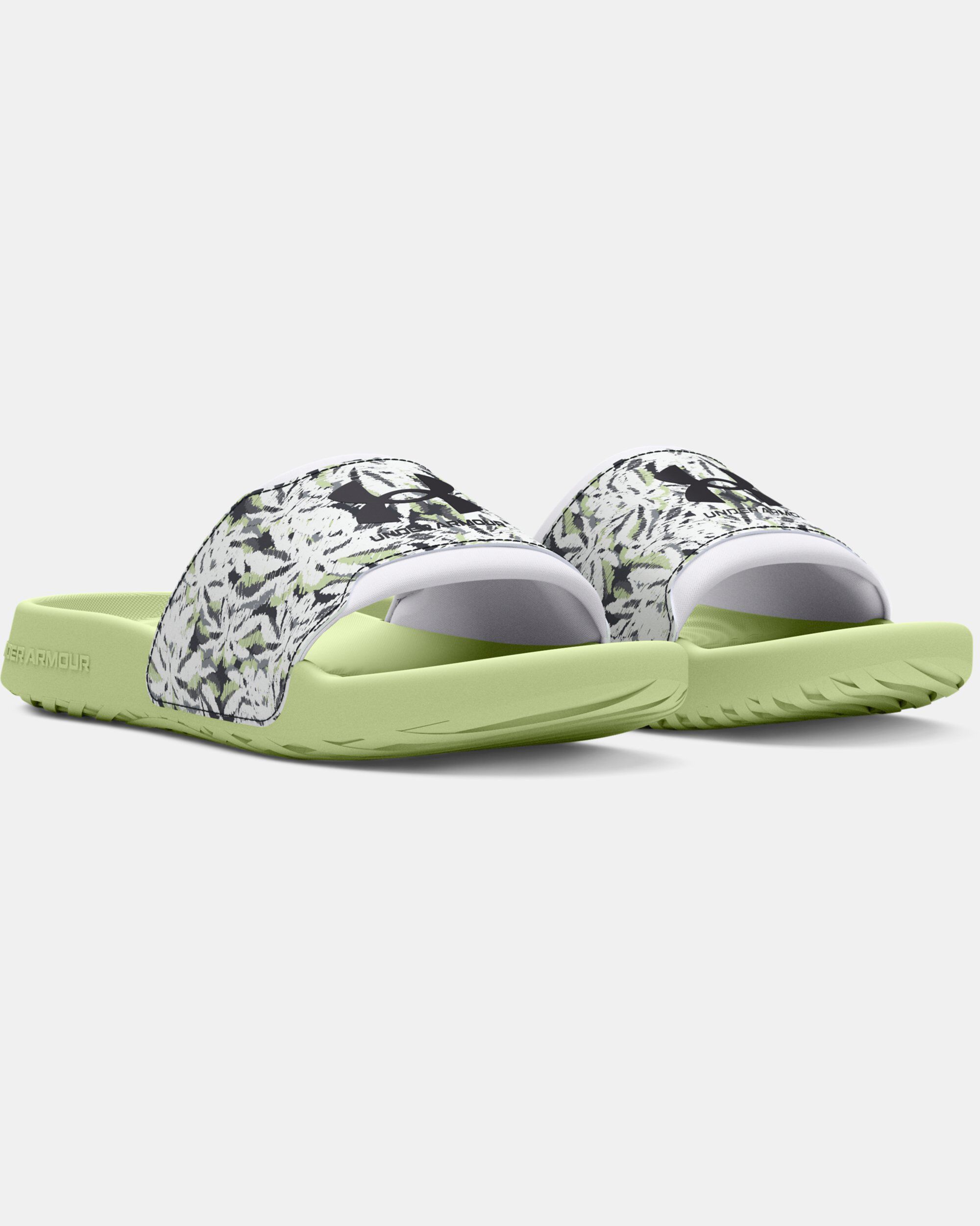 Buy Women s UA Ignite Select Graphic Slides Green in KSA Under Armour