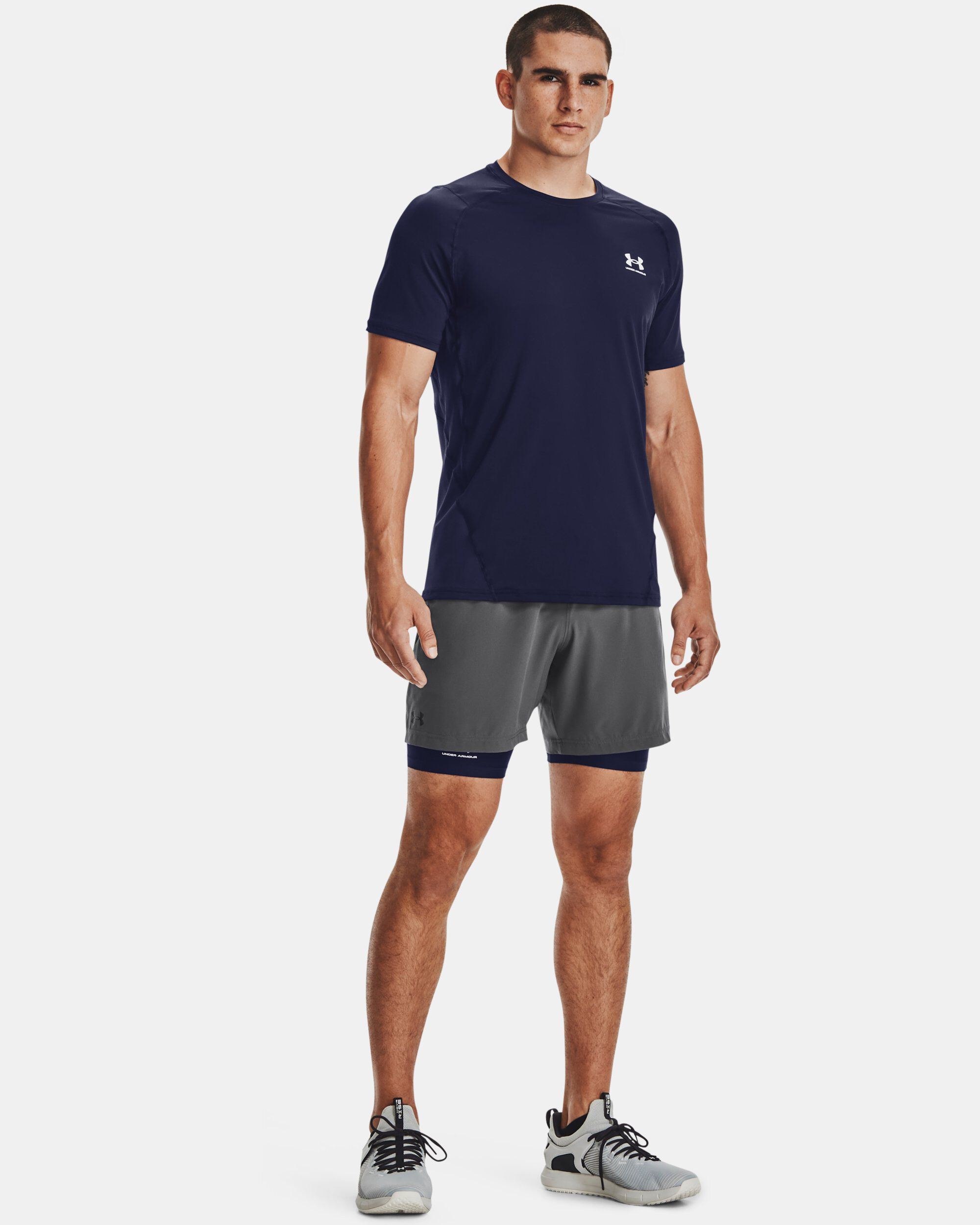 Under Armour Men s HeatGear Armour Fitted Short Sleeve Blue in KSA