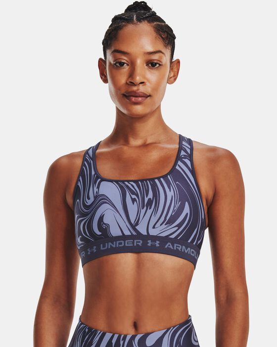 Women's Armour® Mid Crossback Printed Sports Bra