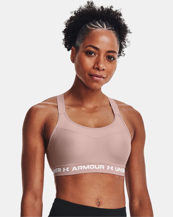 Under Armour Women's Armour® High Crossback Sports Bra Pink in KSA