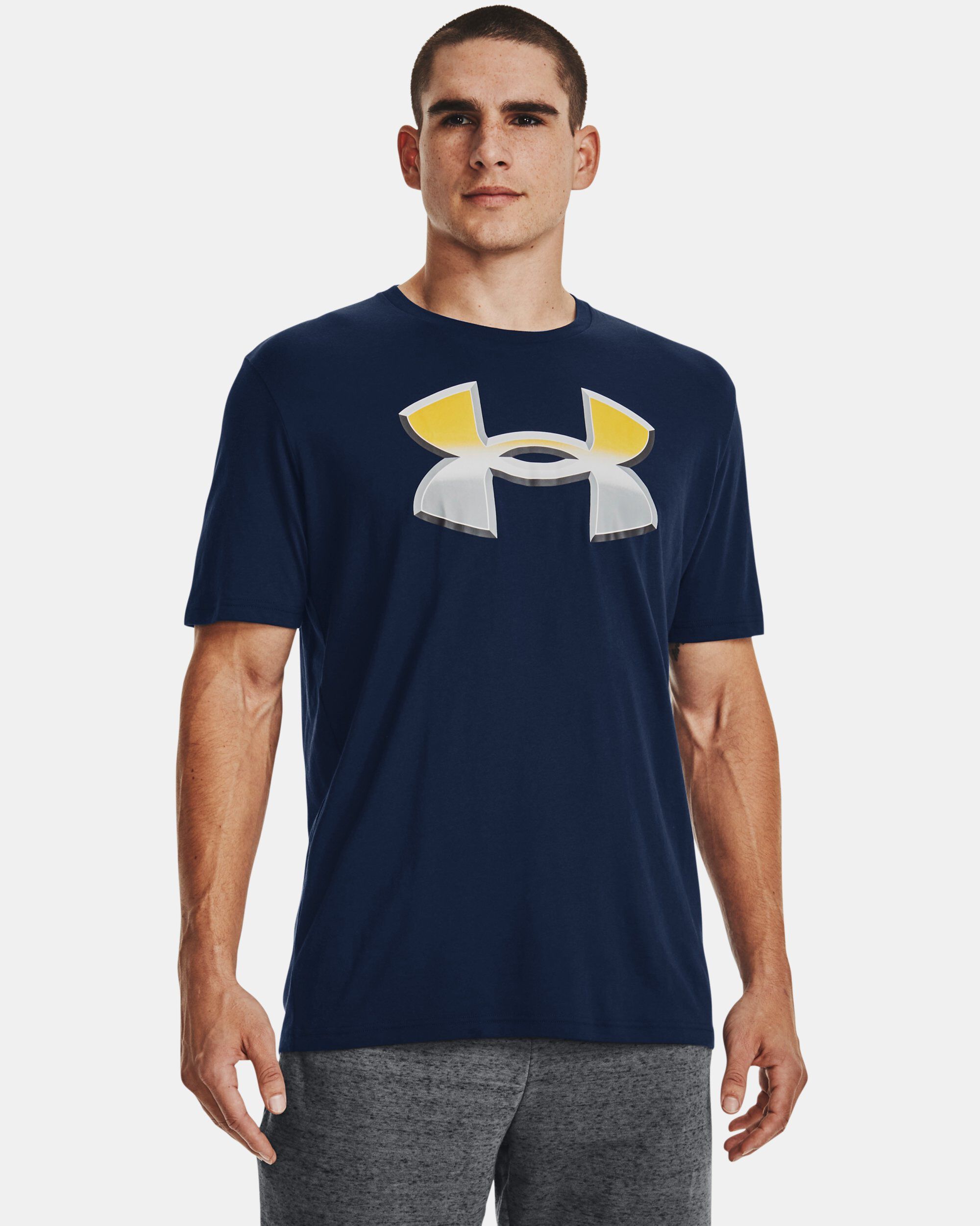 Under Armour Men s UA Big Logo 2.0 Short Sleeve Blue in KSA