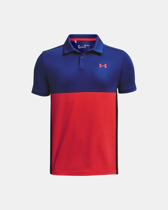 Boys' UA Performance Blocked Polo image number 0