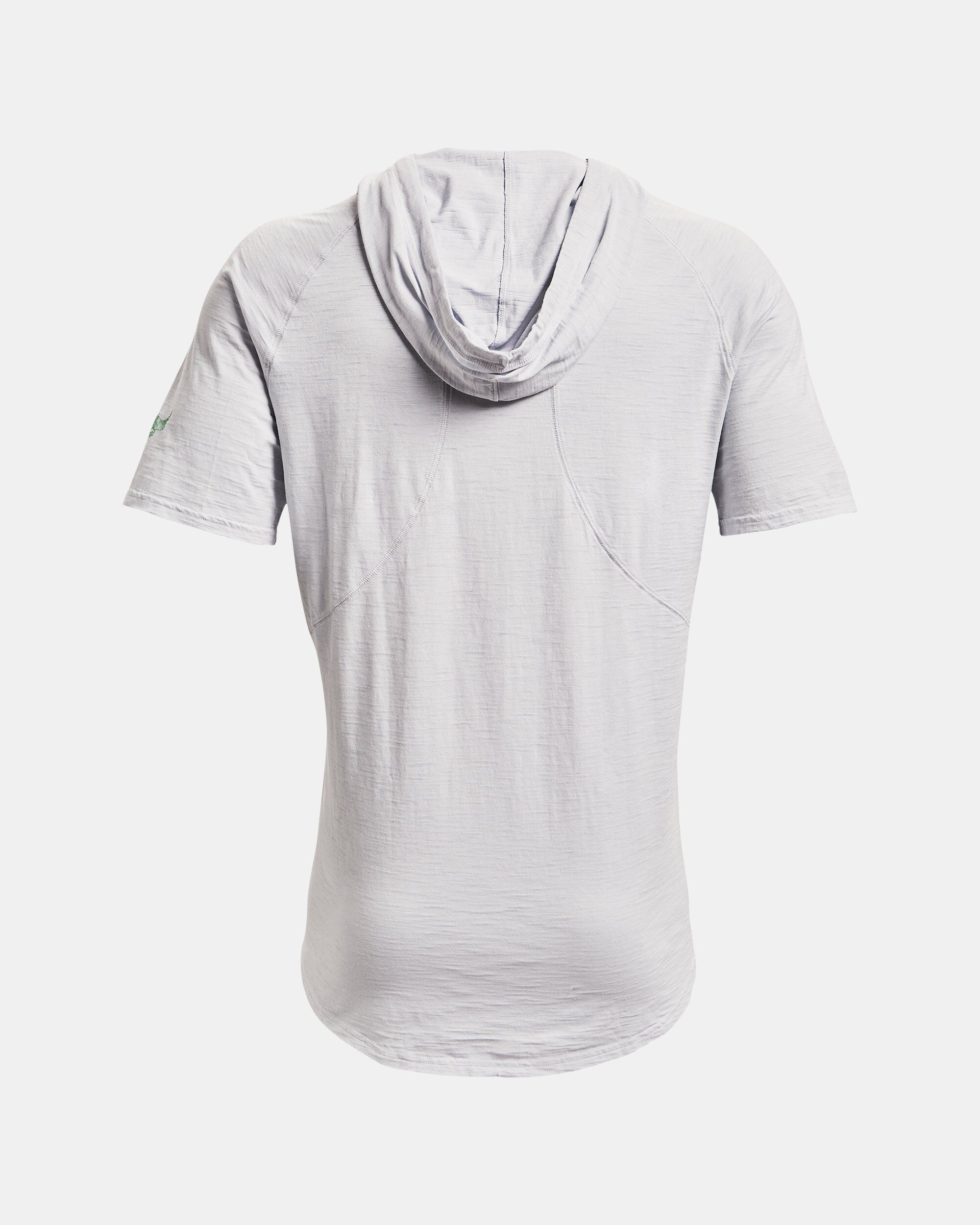 Buy Men s Project Rock Charged Cotton Short Sleeve Hoodie Grey in KSA Under Armour