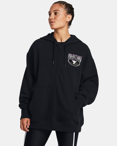 Women's Project Rock Heavyweight Terry Oversized Full-Zip