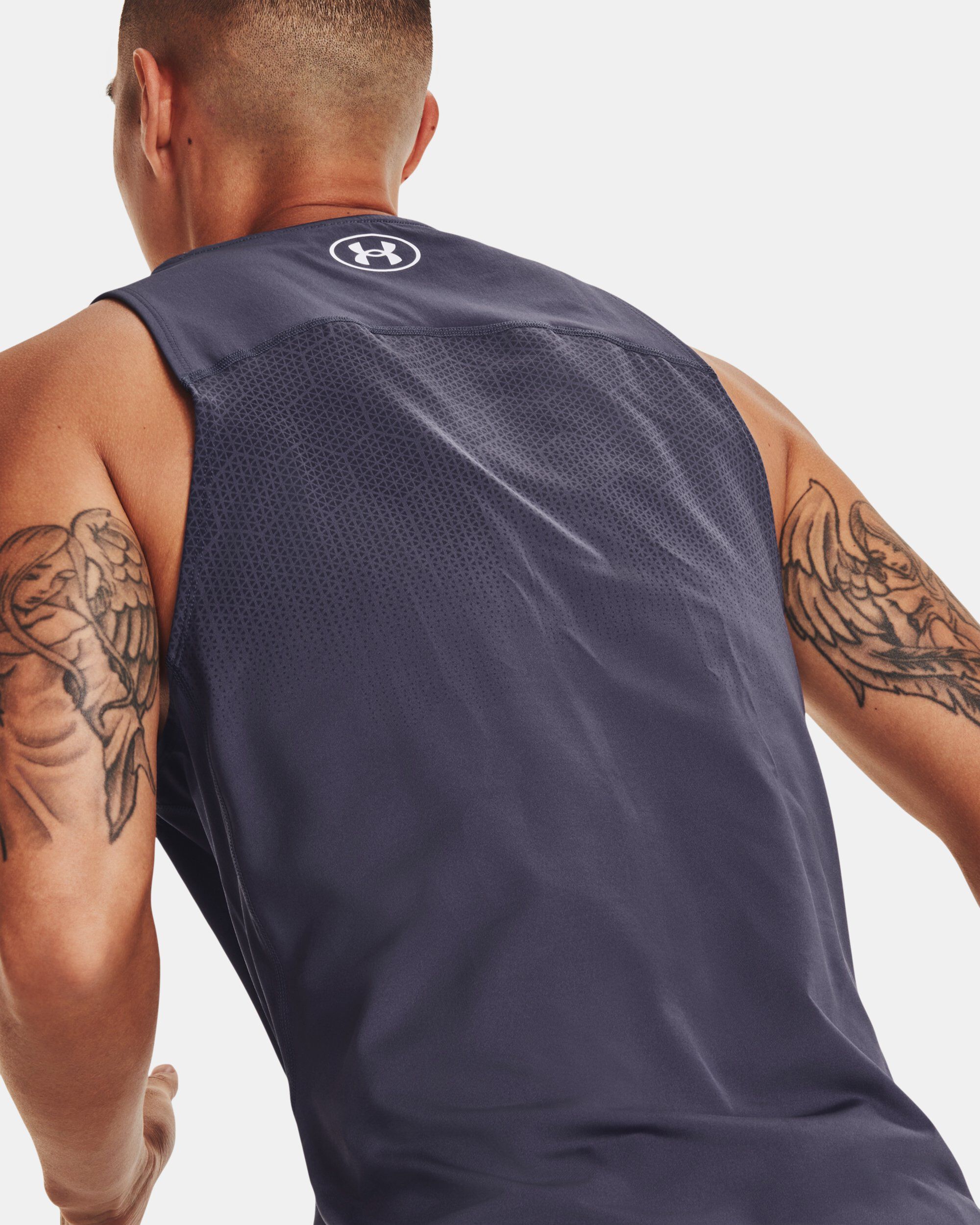 Under Armour Men s Project Rock TurfGear ArmourPrint Tank Purple