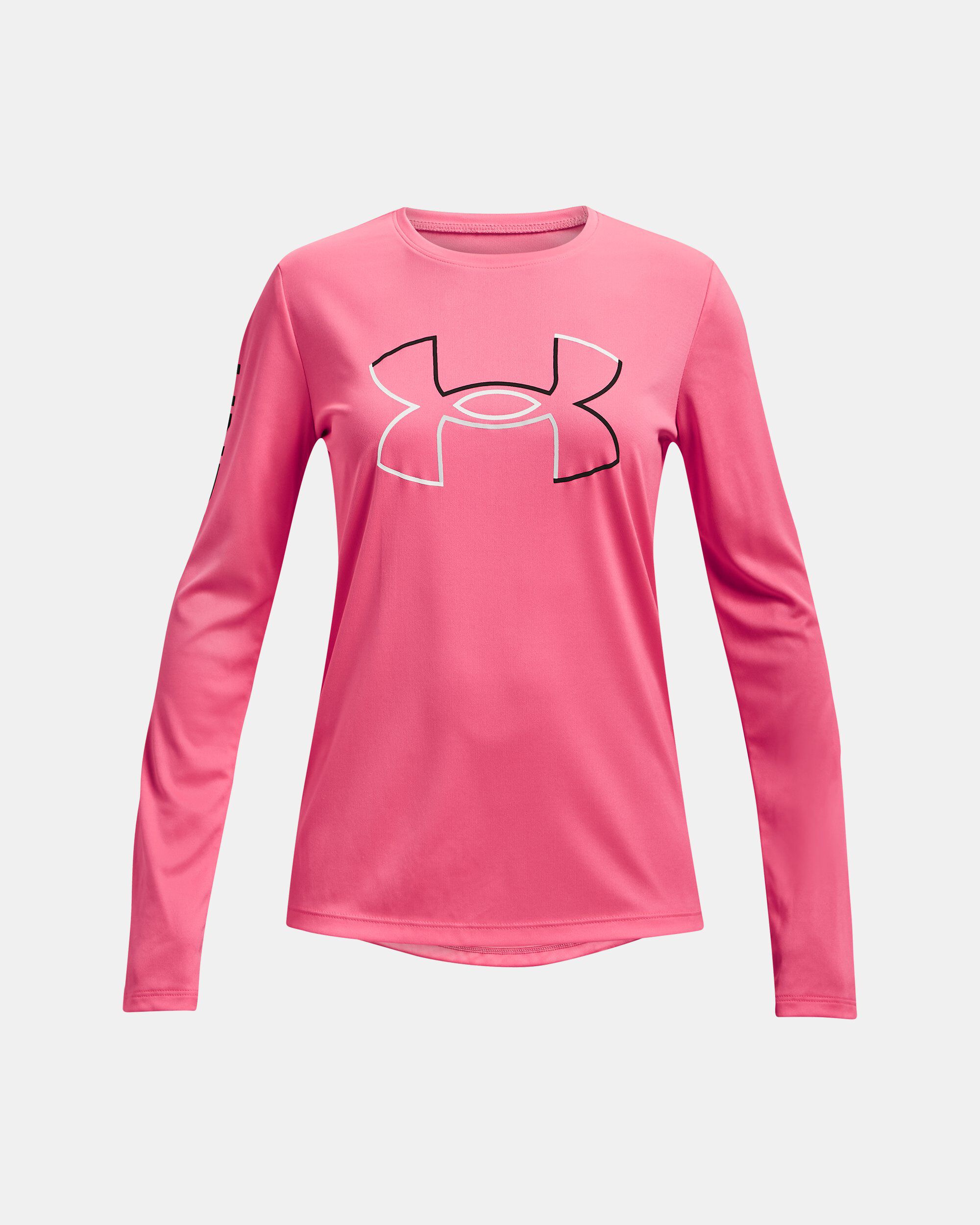 Pink under armour long sleeve shirt shop