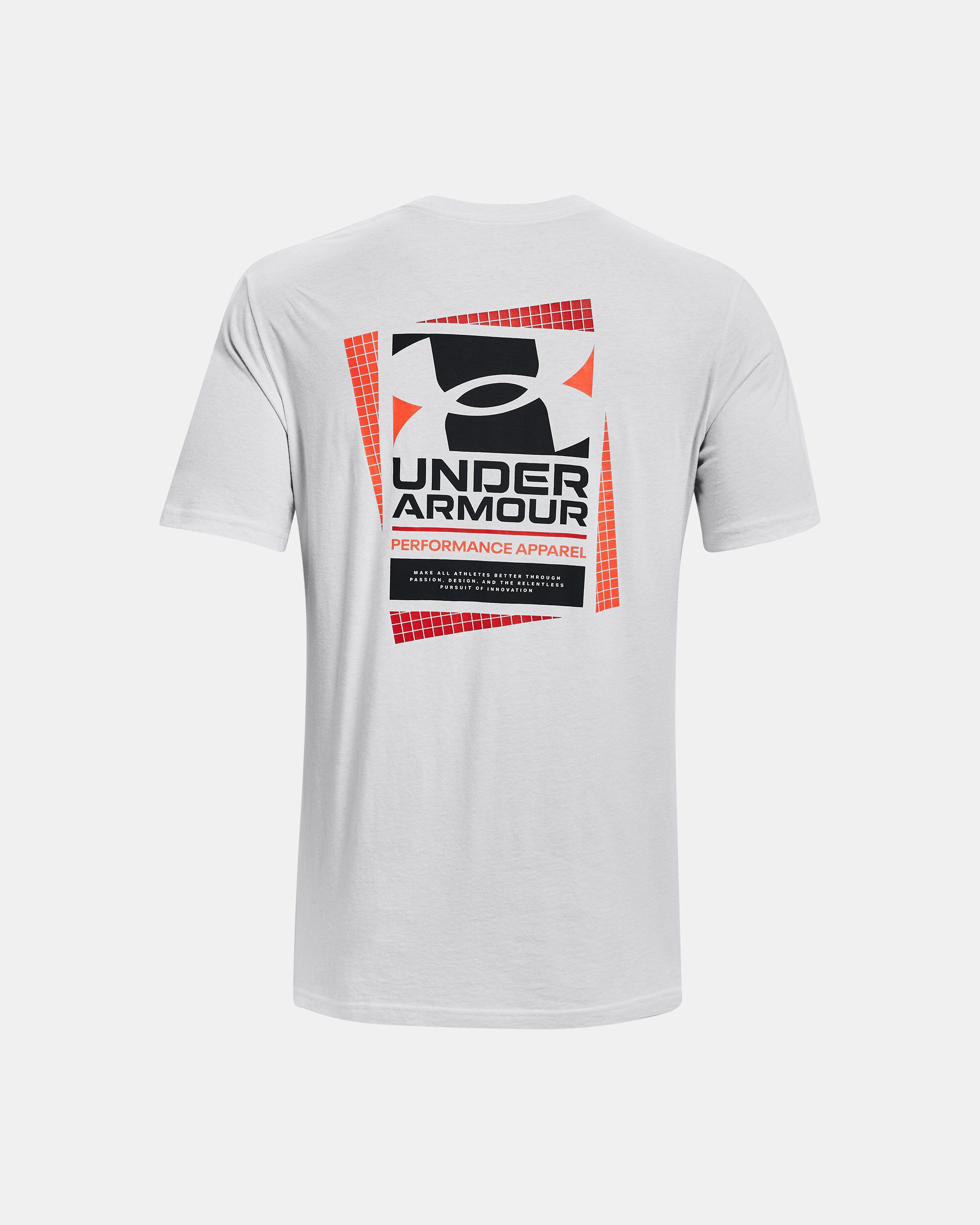 Under Armour Men s UA Multicolor Box Logo Short Sleeve Grey in KSA