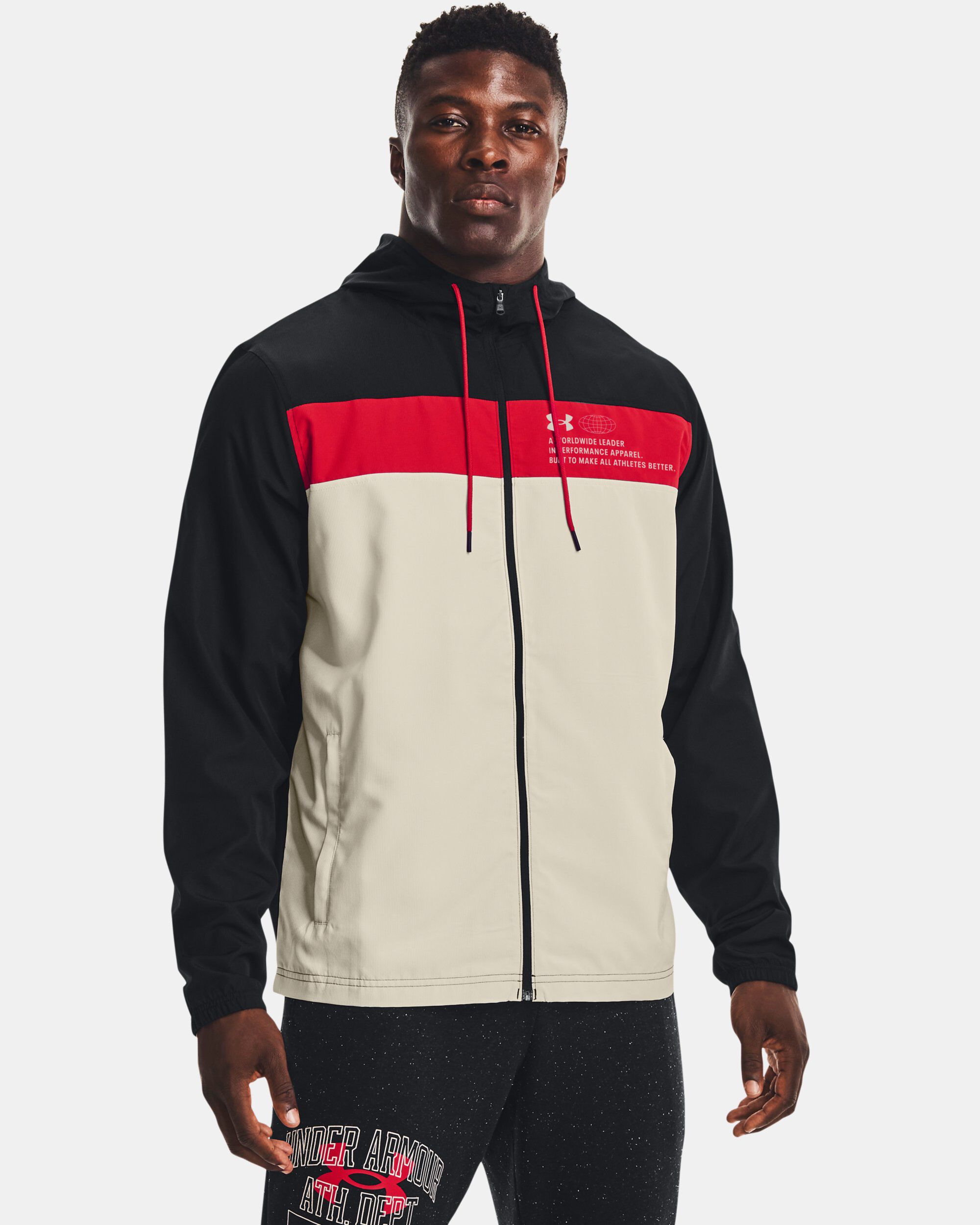 Red under outlet armour jacket