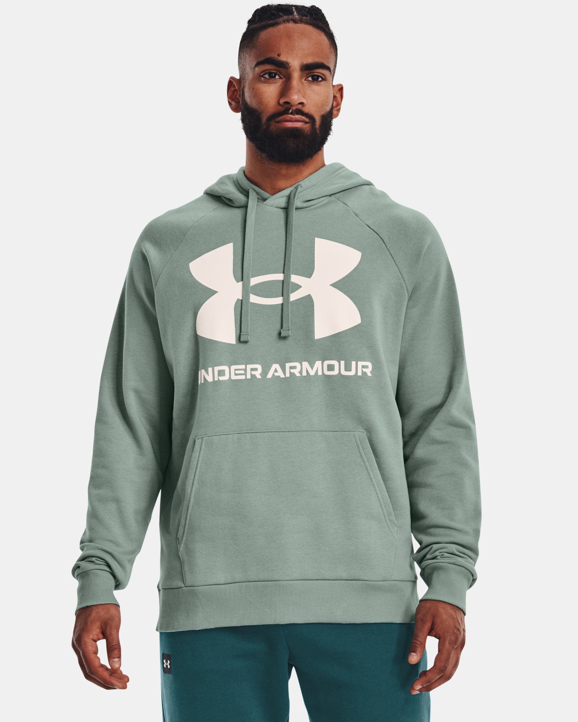 Under Armour Men s UA Rival Fleece Big Logo Hoodie Green in KSA