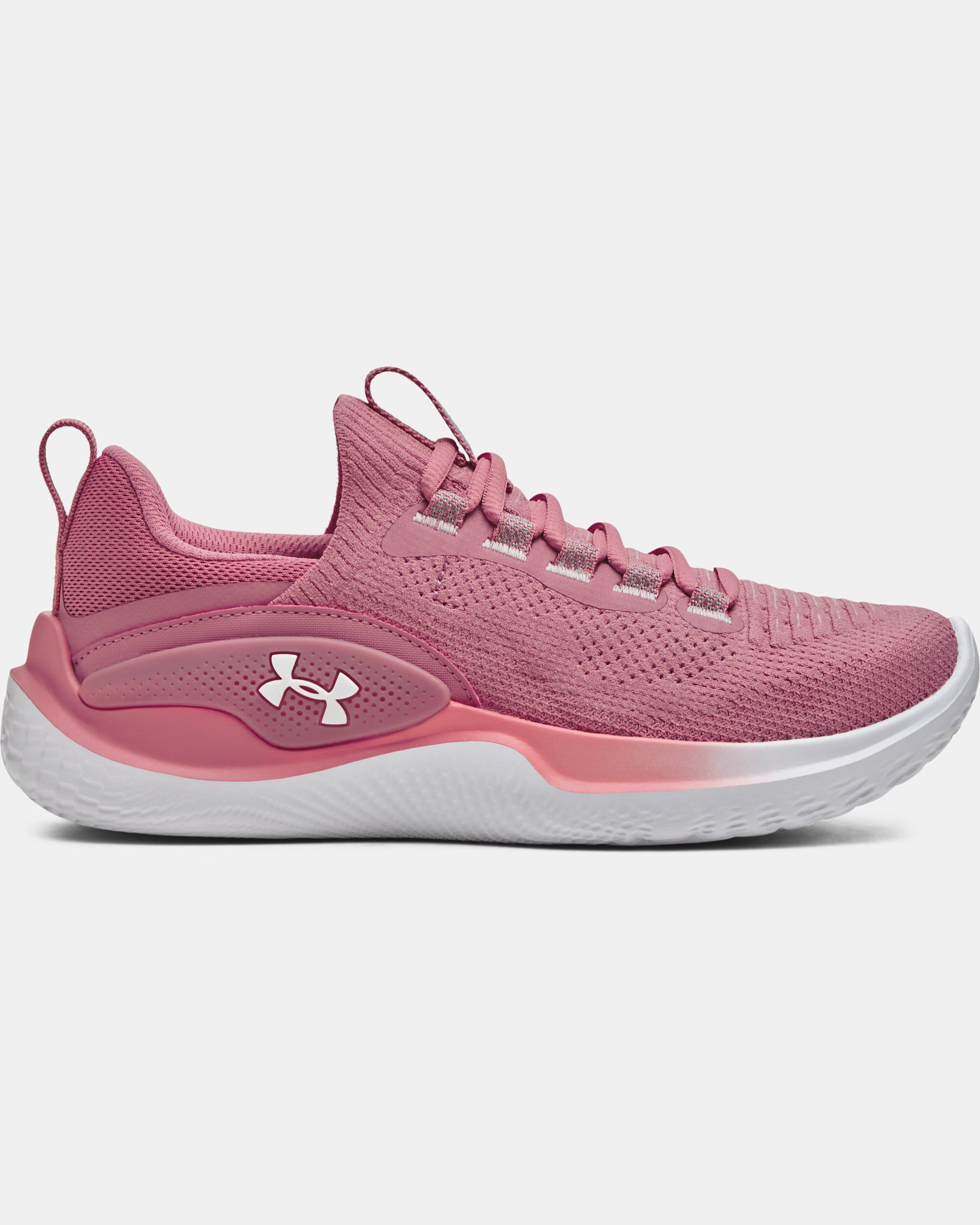Under armour sale womens pink shoes