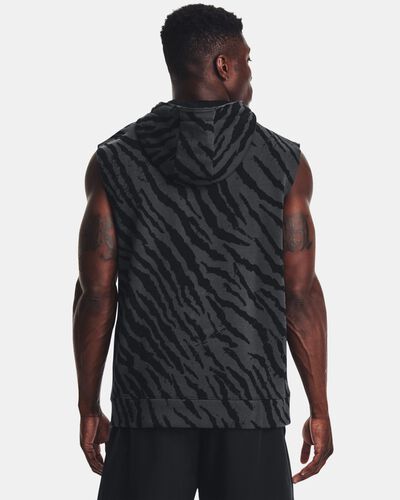 Men's Project Rock Rival Fleece Sleeveless Printed Full-Zip