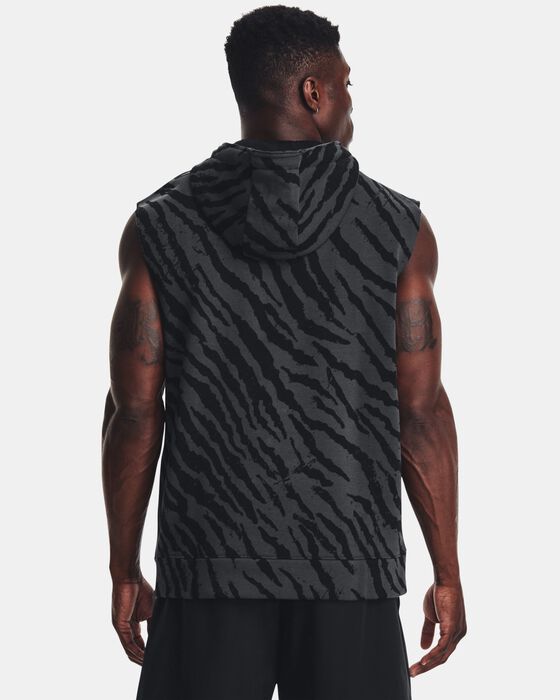 Men's Project Rock Rival Fleece Sleeveless Printed Full-Zip image number 1