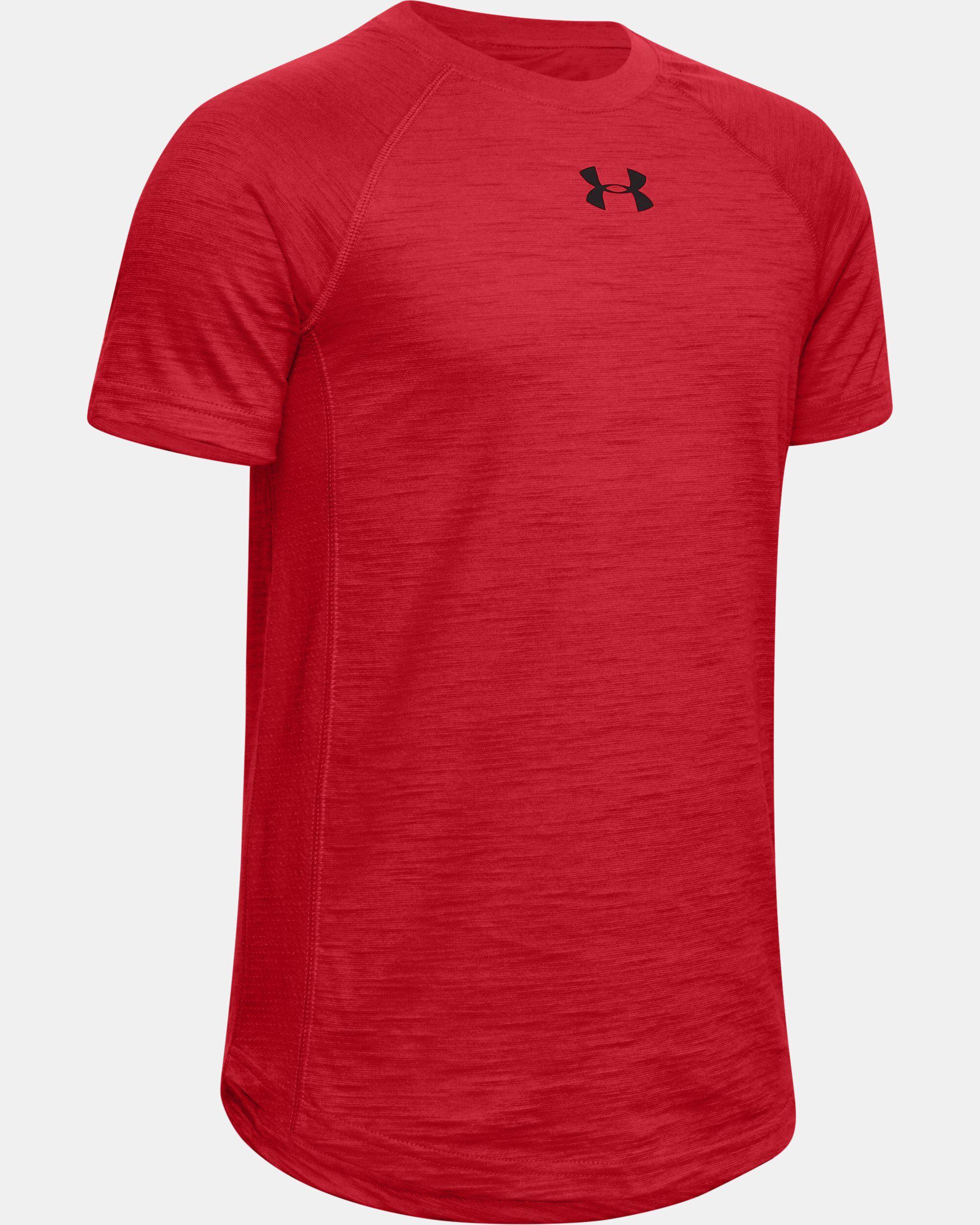 Under Armour Boys Charged Cotton Short Sleeve Red in KSA
