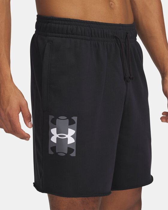 Men's UA Rival Terry Logo 8" Shorts image number 3