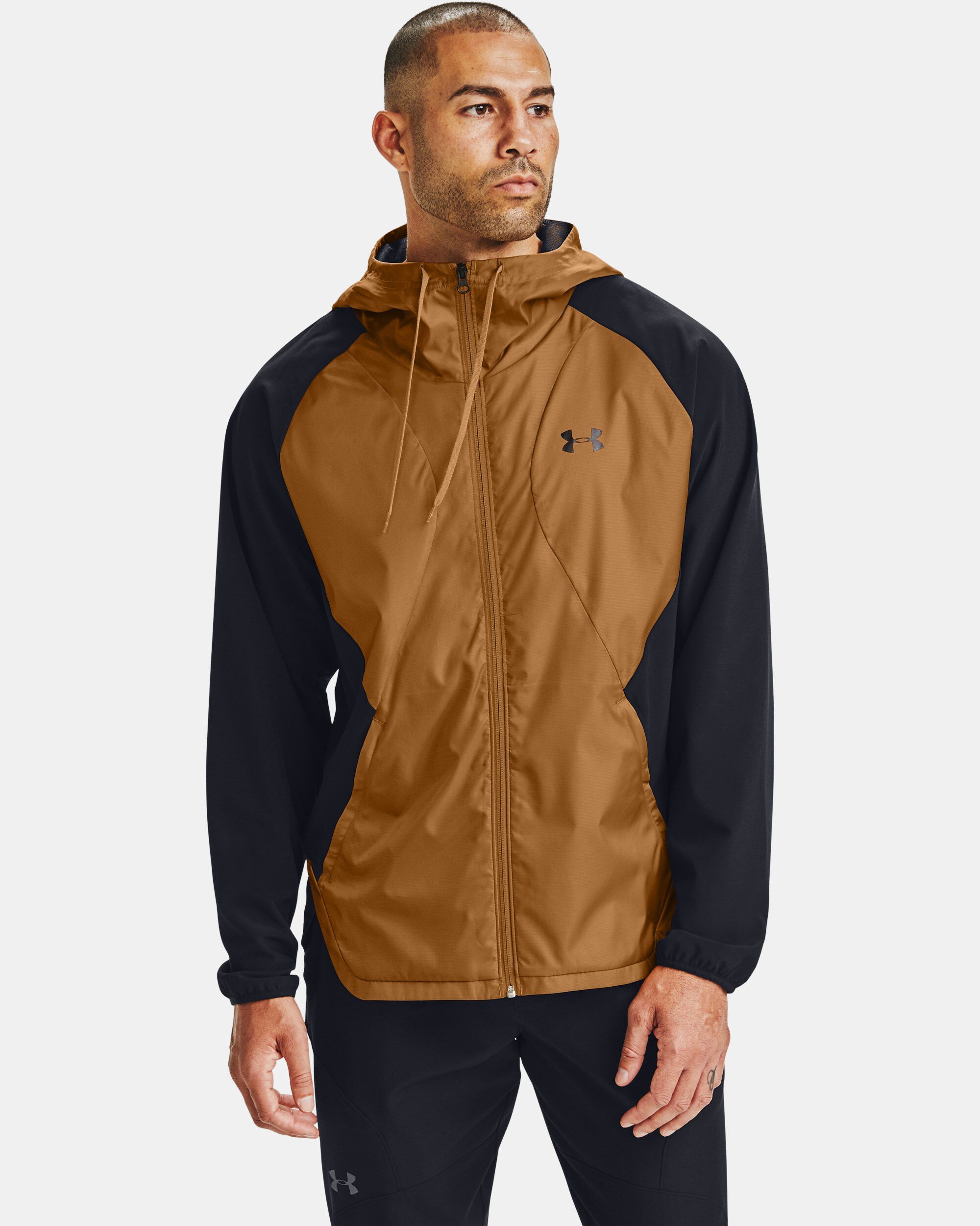 Men's ua stretch sales woven full zip jacket