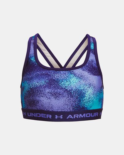 Girls' UA Crossback Printed Sports Bra