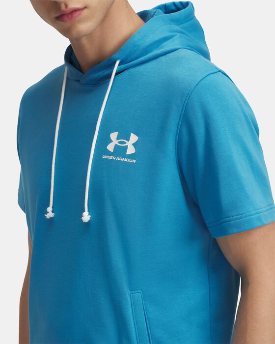 Men's UA Rival Terry Short Sleeve Hoodie image number 2